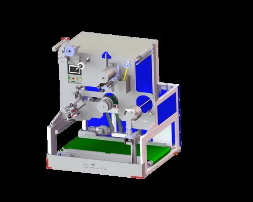 Avvolgitrice automatica completa a tipo trasportatore con avvolgimento interno per reggia in PP