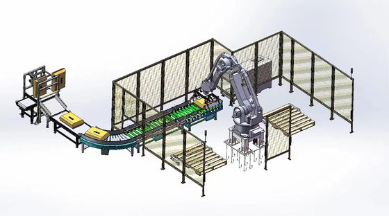 Imballaggi elettrici robotici e apparecchiature per la palletizzazione ad alta velocità con pallet di imballaggio