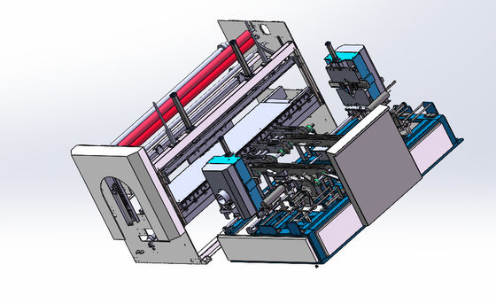 5 - 6 rulli/min Macchina automatica di imballaggio a rotoli di tessuto per coperte di cuscino