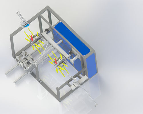 Macchina di avvolgimento di tubi di plastica a doppia bobina completamente automatica per micro spray tape