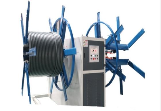 Macchina di avvolgimento a doppio disco di tubi di plastica con bobina di avvolgimento con controllo PLC automatico completo