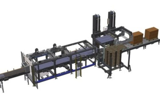 Linea di imballaggio del sistema di pallettizzazione robot CNC completamente automatico