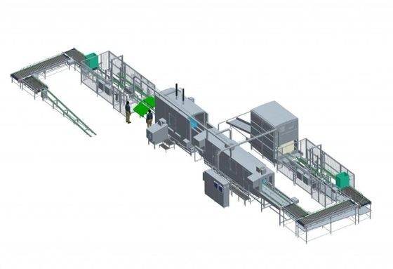 Sistemi di depalettizzazione robotizzati continui con imballaggio di pallet